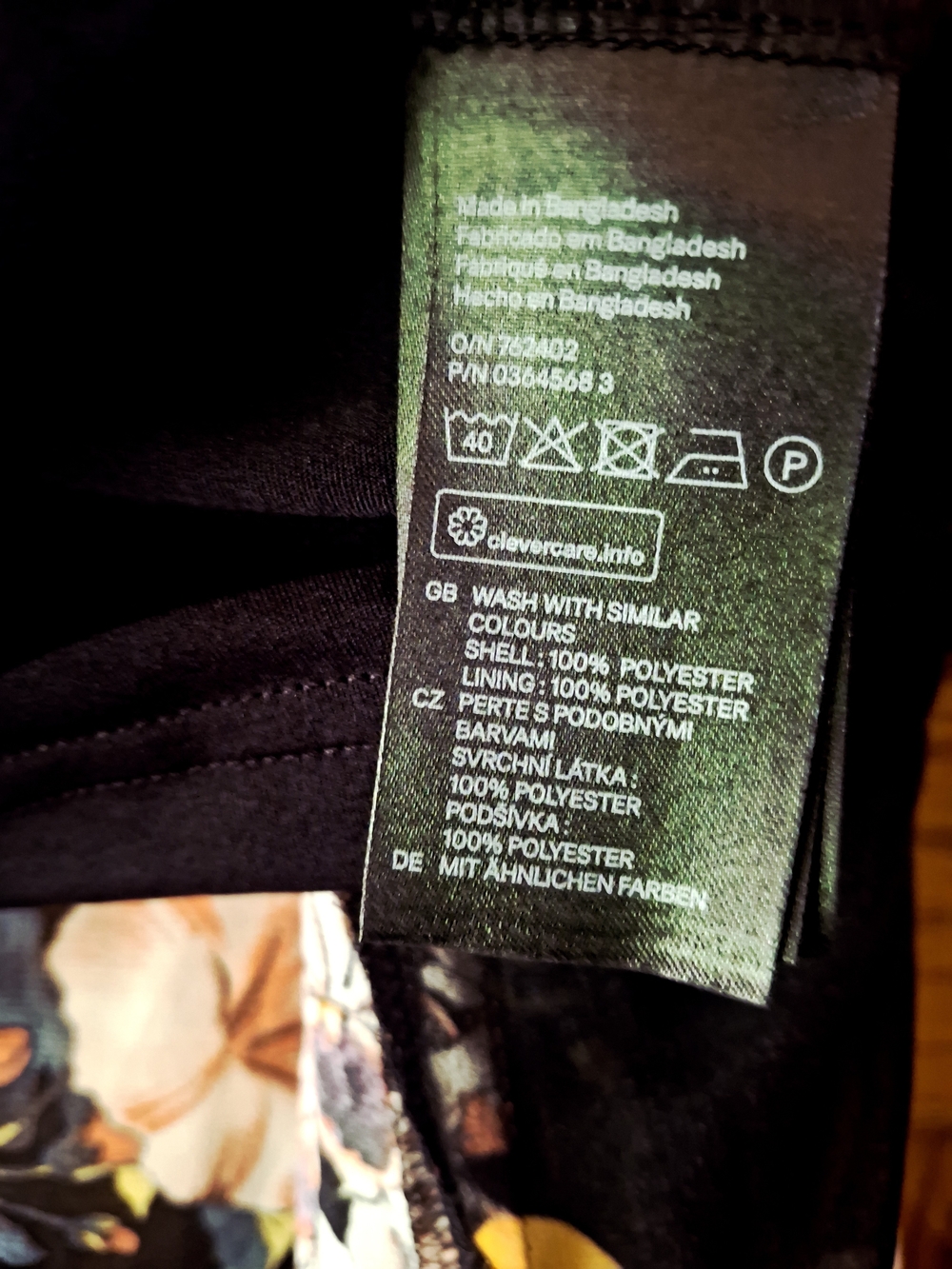 H&M Black Maxi Skirt with Multicolor Floral Print - Picture 4 of 5
